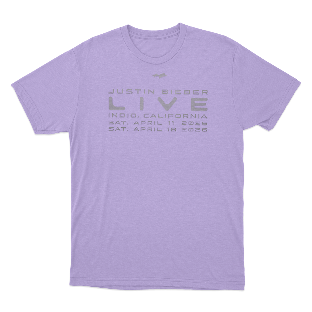 Justin Bieber Live Unisex T Shirt Purple Justin Bieber Live Unisex T Shirt Purple 1