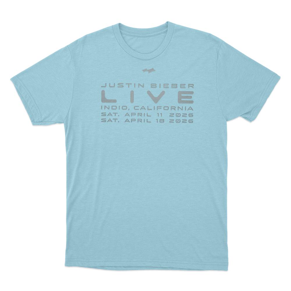 Justin Bieber Live Unisex T Shirt Sky Blue Justin Bieber Live Unisex T Shirt Sky Blue 1