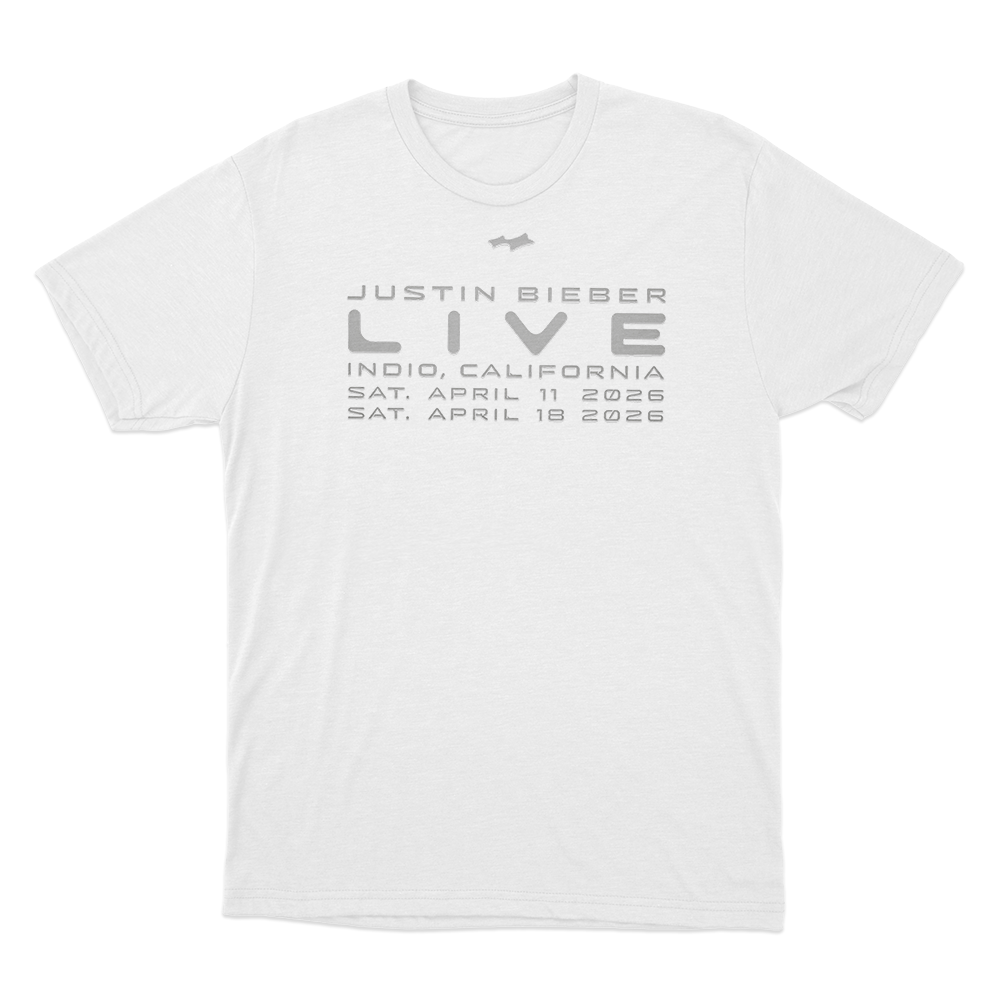 Justin Bieber Live Unisex T Shirt White Justin Bieber Live Unisex T Shirt White 1