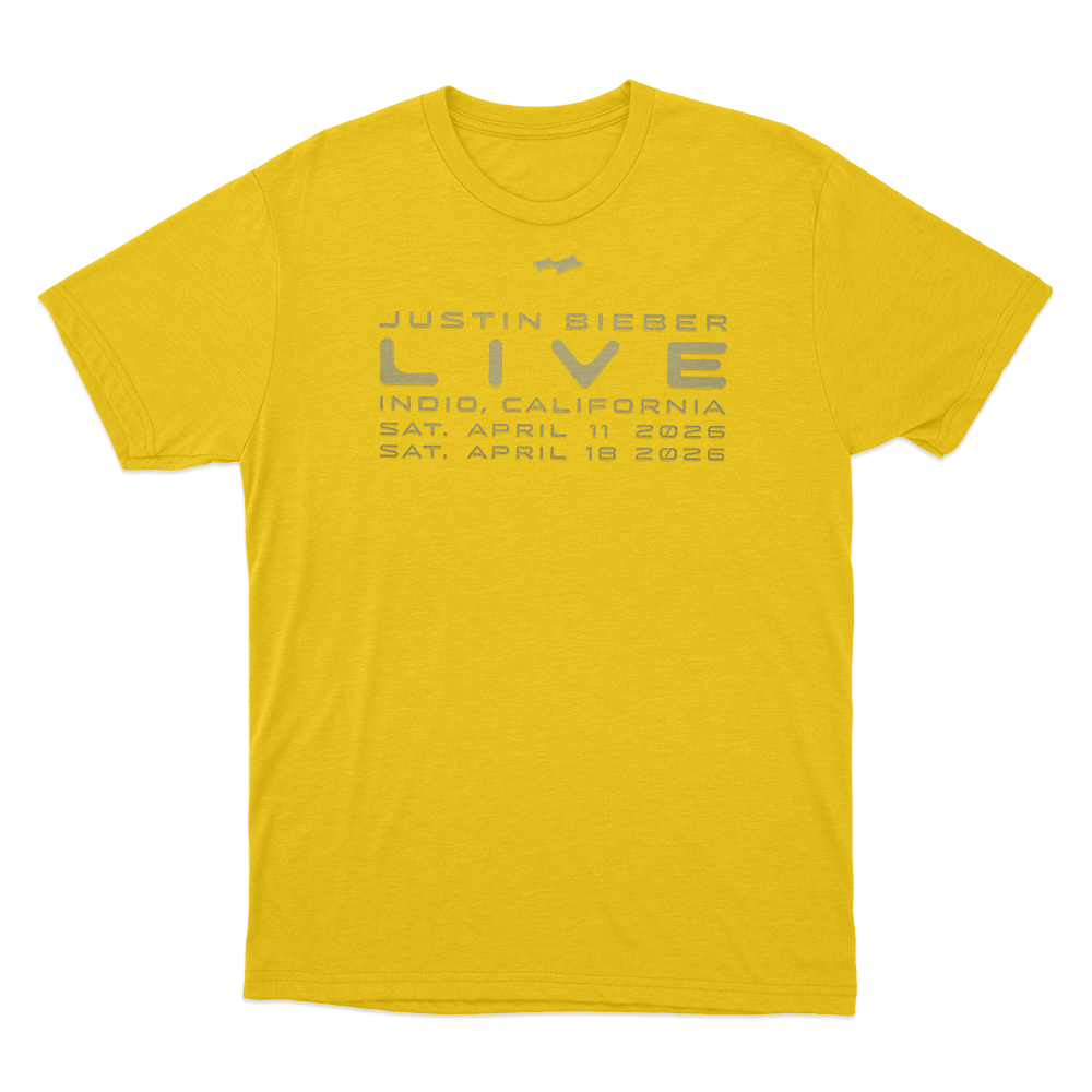 Justin Bieber Live Unisex T Shirt Yellow Justin Bieber Live Unisex T Shirt Yellow 1